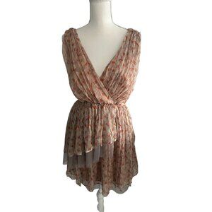 HYPE Tiered Patterned Ruffle Dress Size 4 NEW with tags